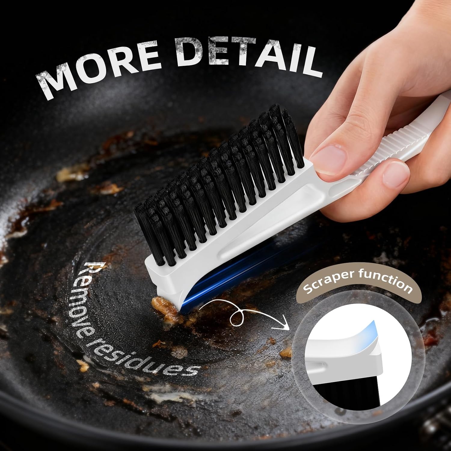 Cleangor Grout Cleaner Brush V Shape, Stiff Grout Cleaning Brushes for Tile — product image 4