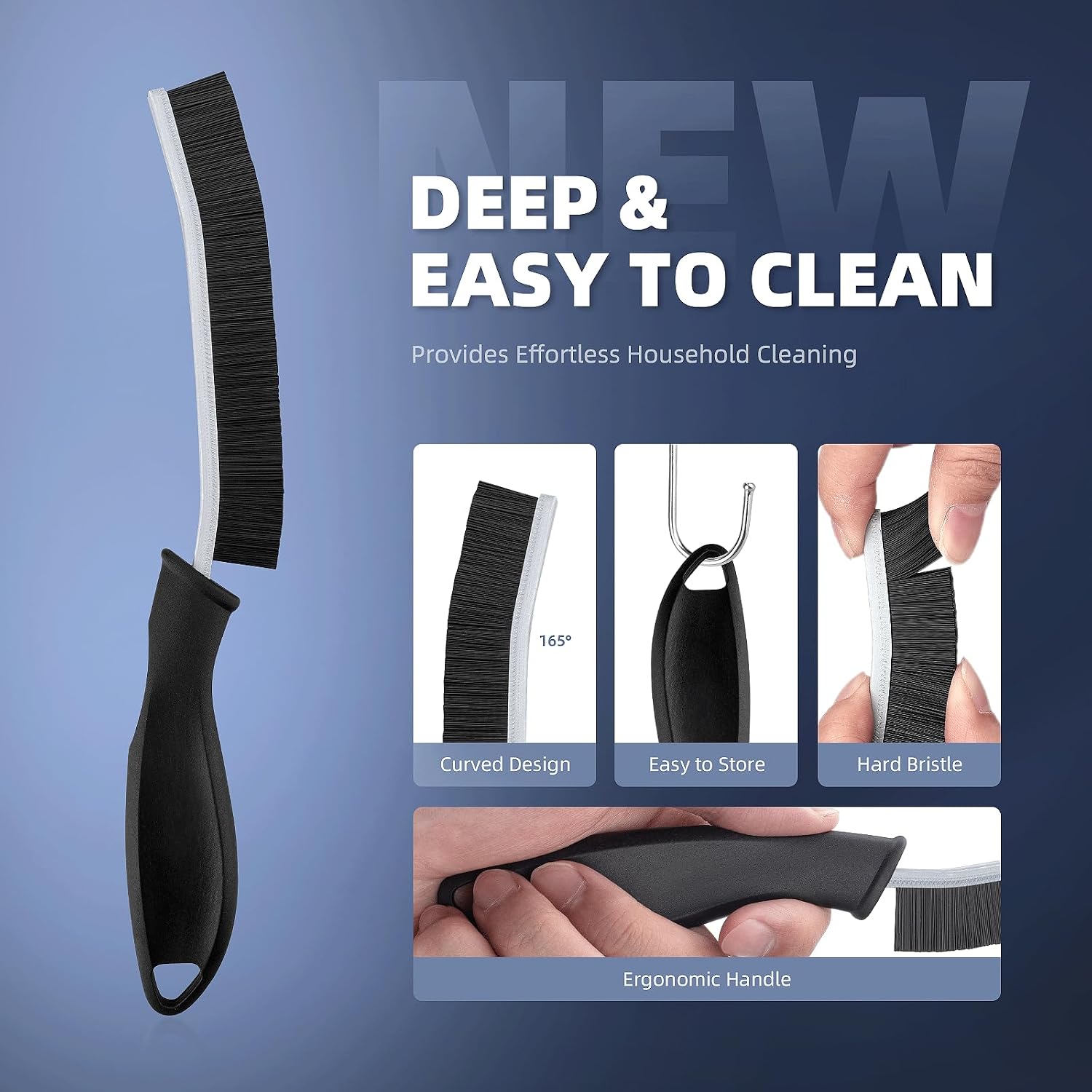 Cleangor Crevice Cleaning Brushes, Cleaner Scrub Brush Tool for Tight Space — product image 5