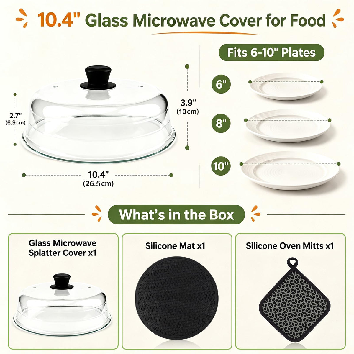 Glass Microwave Splatter Cover Set · Product photo 8