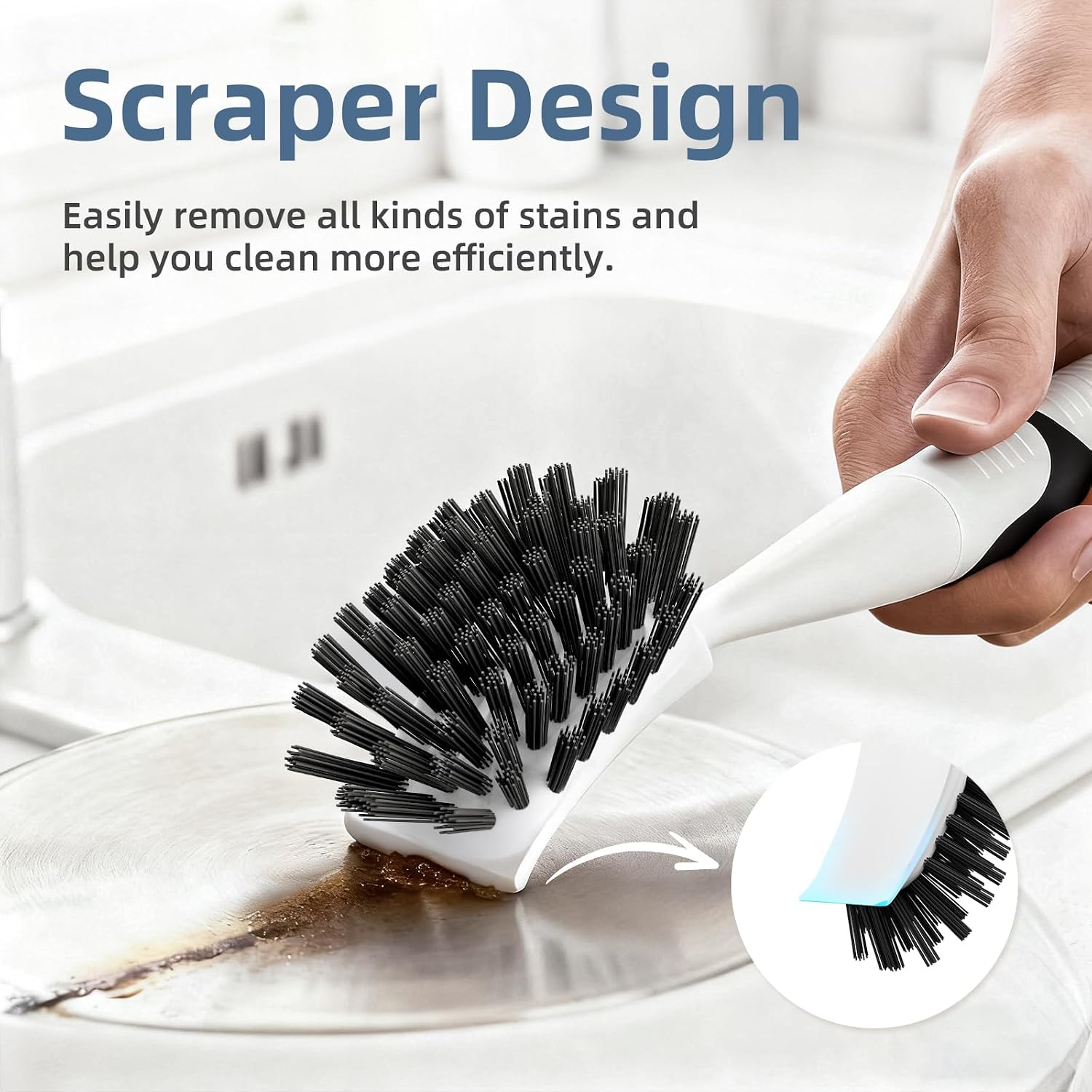 Cleangor Dish Scrub Brush, 2 Pack Stiff Bristles Cleaning Scrubber Brushes — product image 3