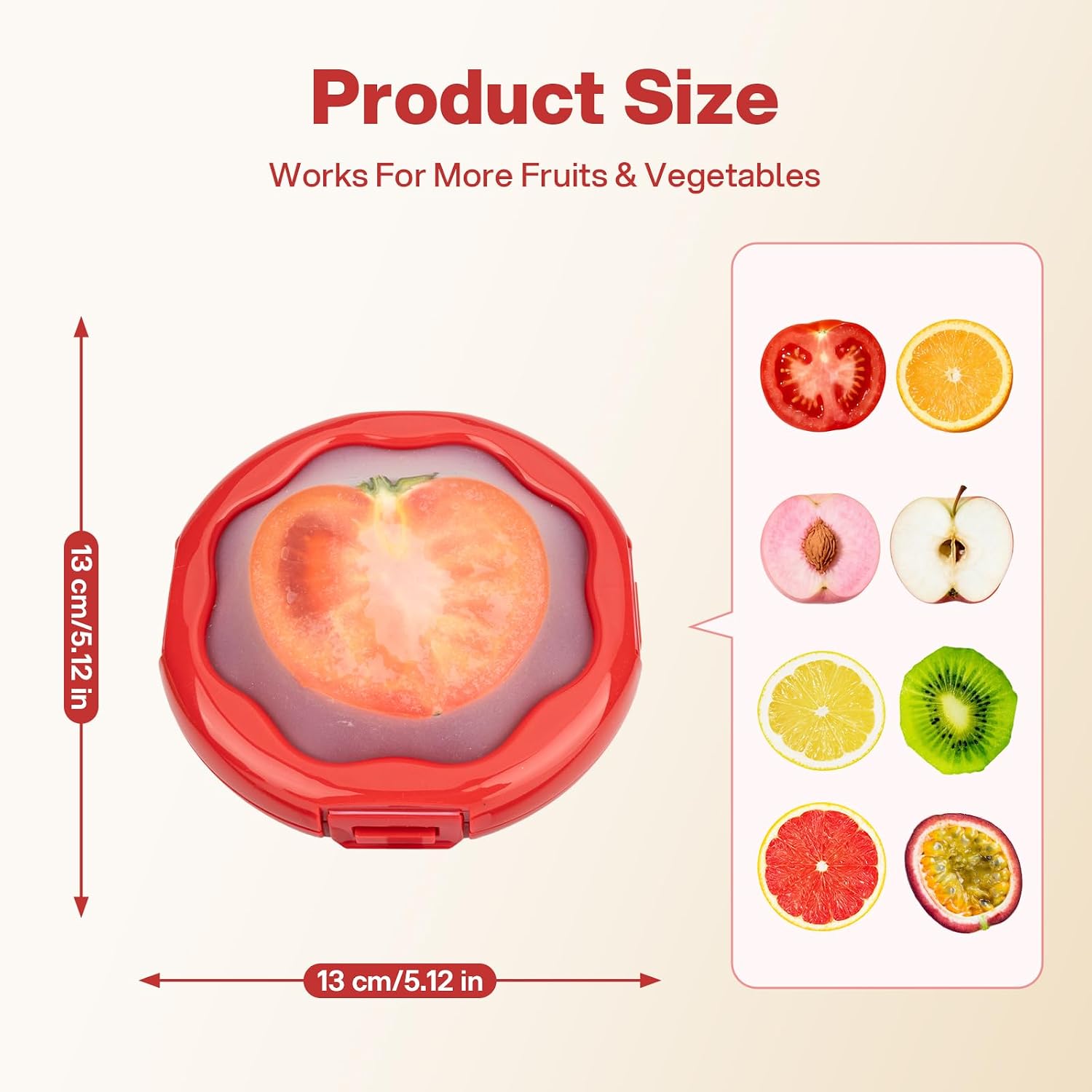 Cleangor Tomato Saver with Snap-On Lid (1, Red) — product image 2