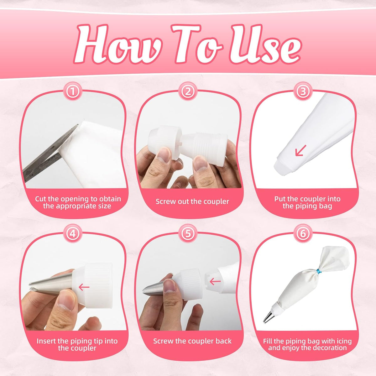 Cleangor Piping Bags and Tips Set, 16 Inch 114 Pcs Cake Decorating Kit — product image 6