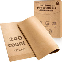12×16-Inch Unbleached Parchment Sheets, 240-Pack