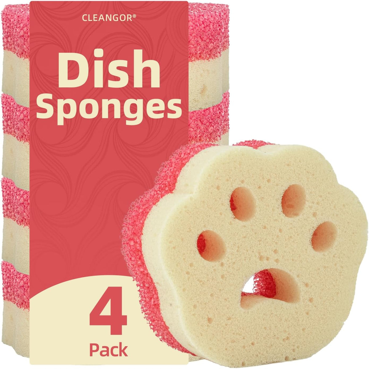 Dual-Sided Cat Paw Scrub Sponges · Product photo 1