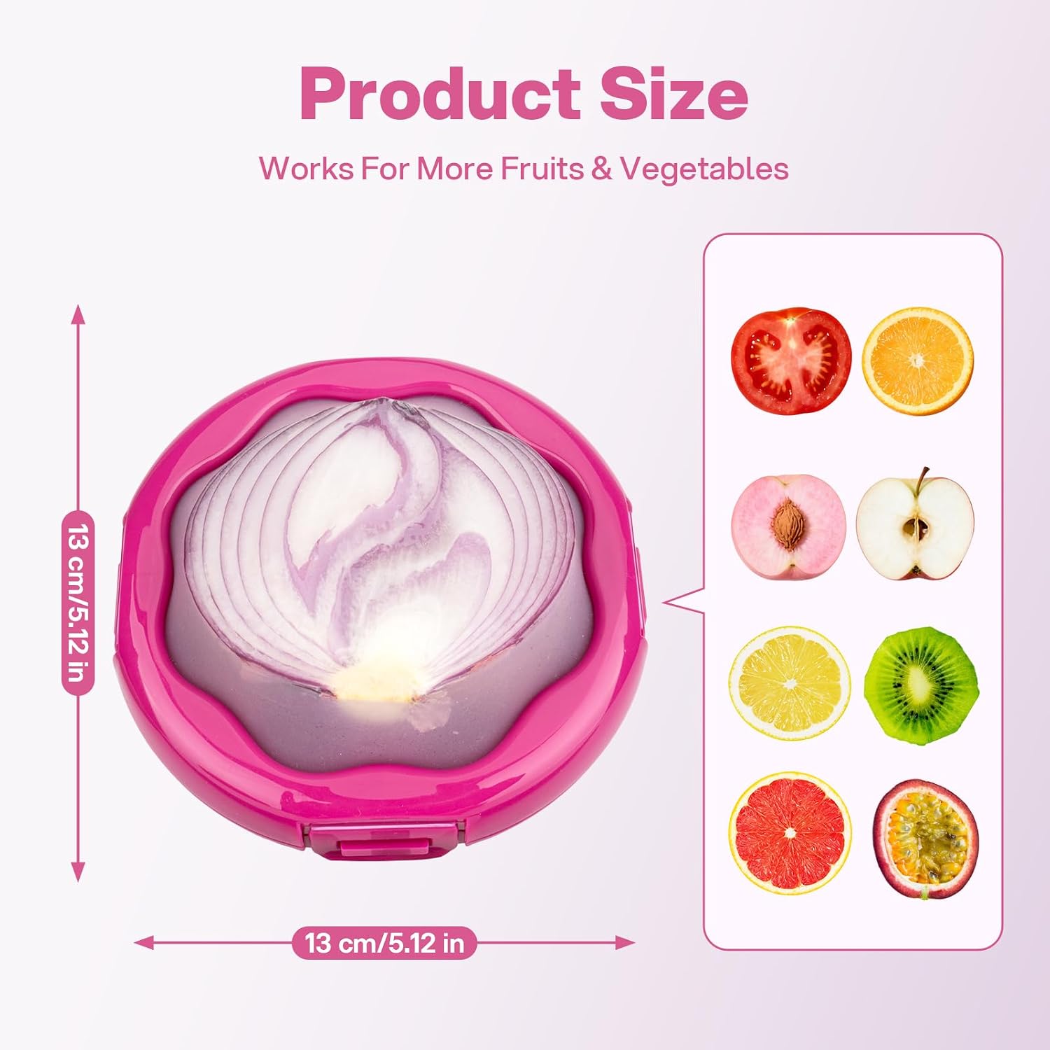 Cleangor Onion Saver with Snap-On Lid (1, Purple) — product image 2
