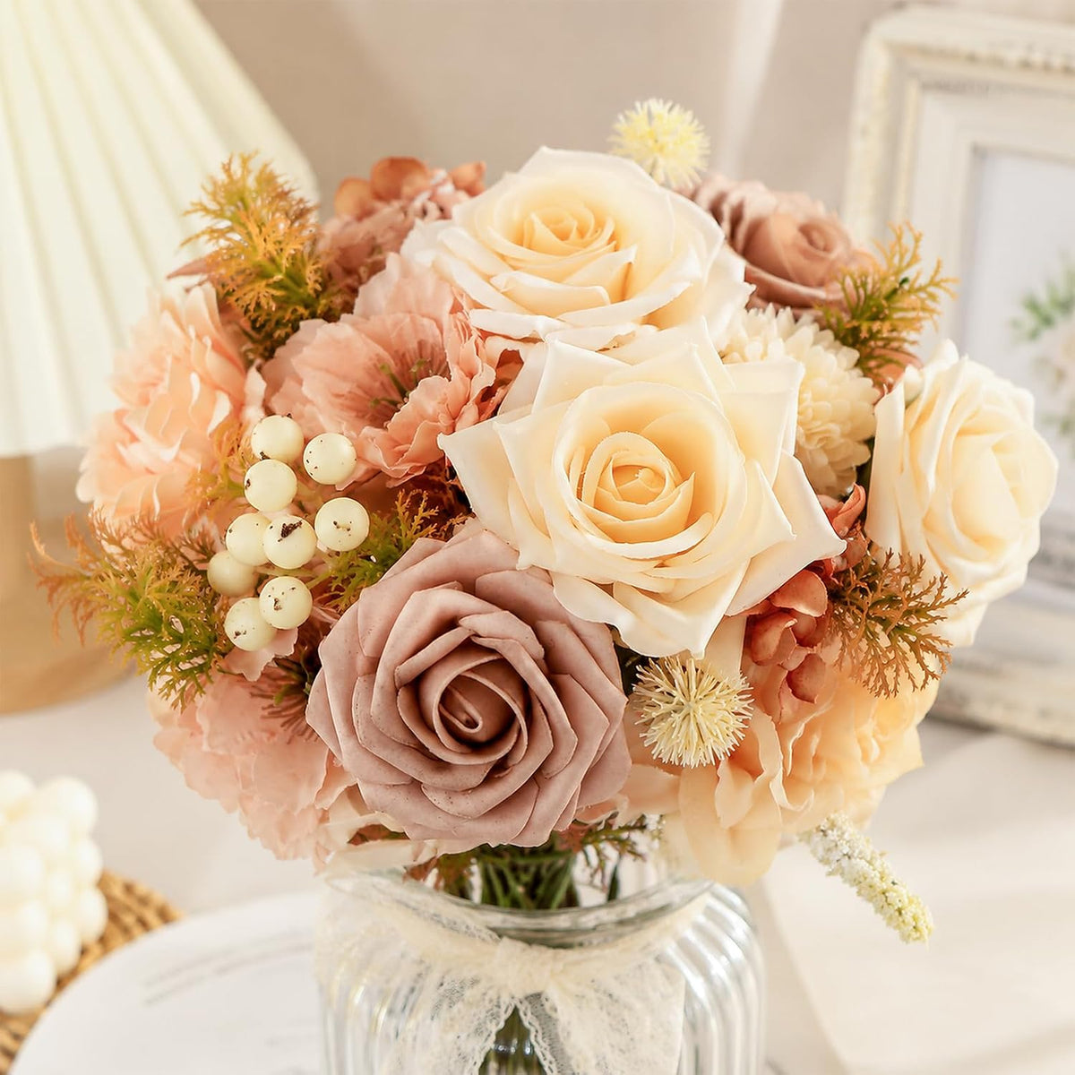 Cleangor Artificial Flowers Combo Box Set (Nude Color) — product image 3