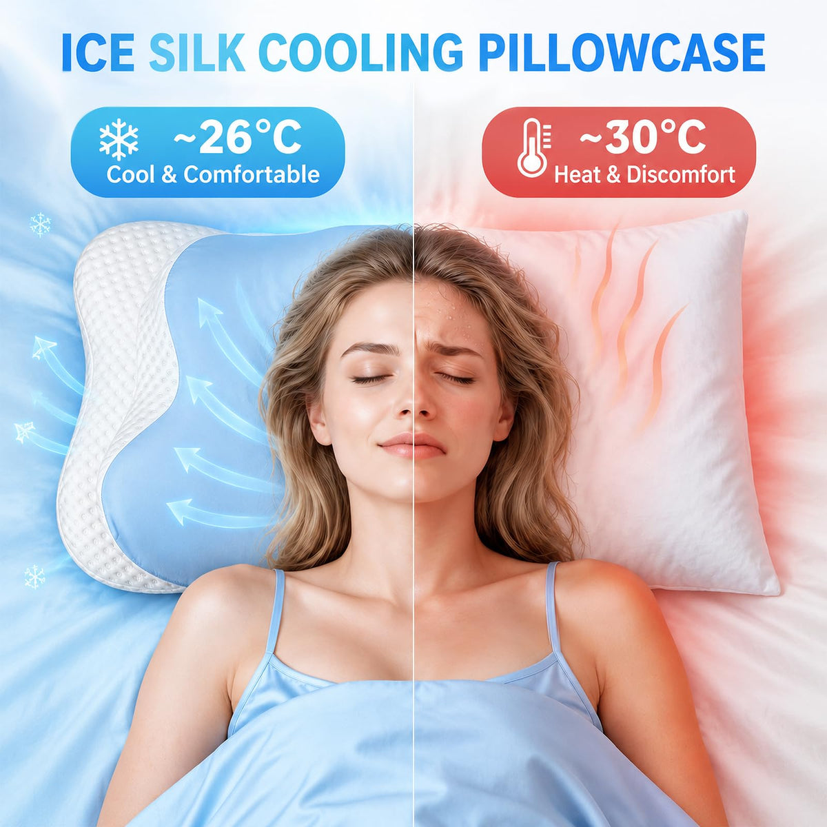 Contoured Memory Foam Pillow with Washable Cover