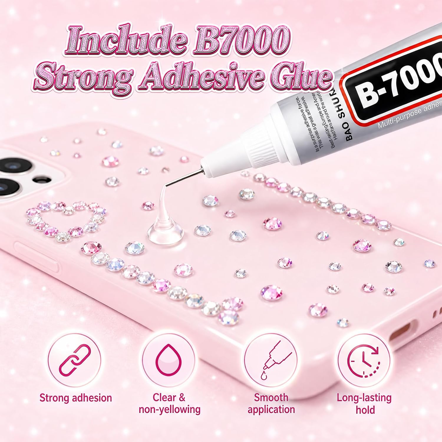 Cleangor 28 Colors Jelly Rhinestones Bedazzling Kit, 28000Pcs 3mm Flatback — product image 5