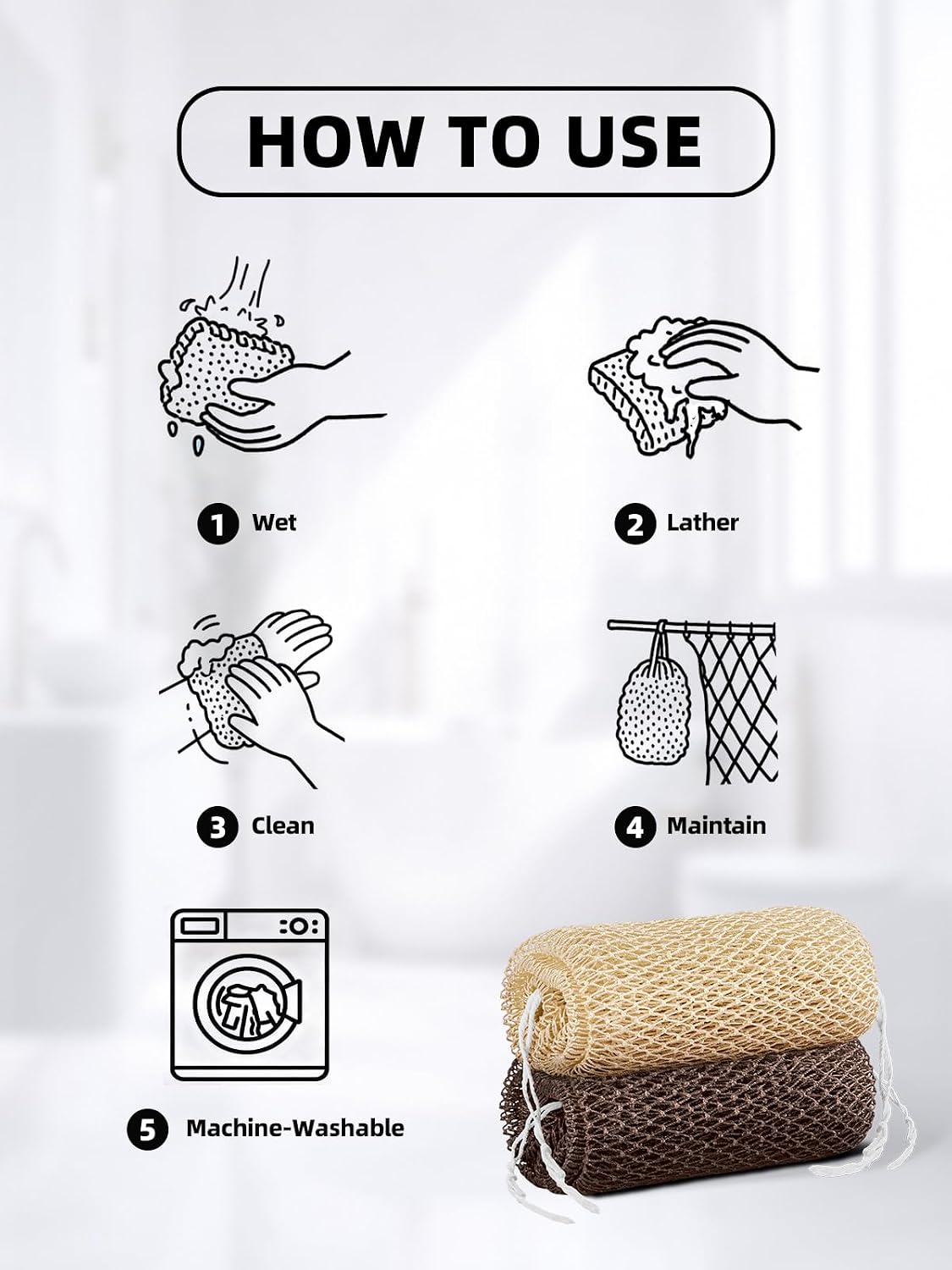 African Net Exfoliating Sponges · Product photo 122