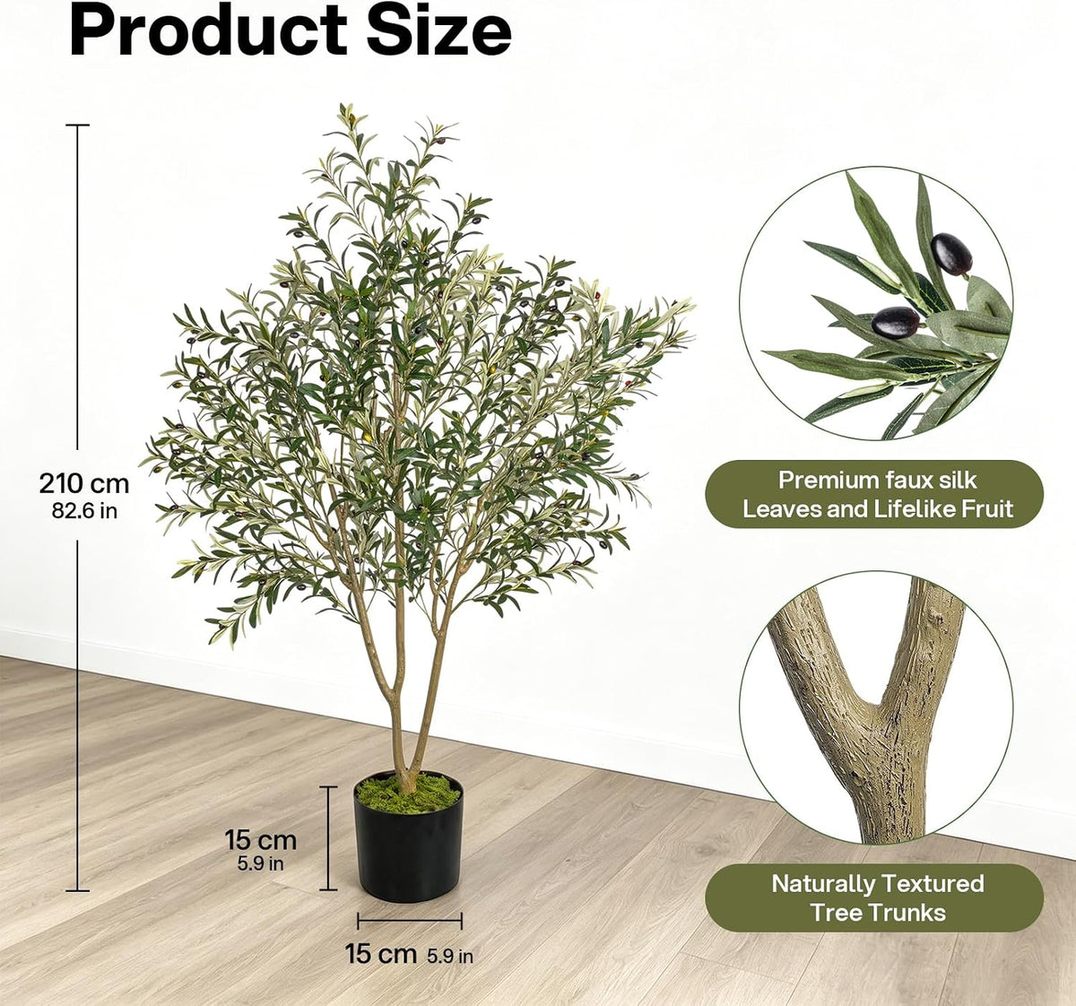 7-Foot Artificial Olive Tree · Product photo 2