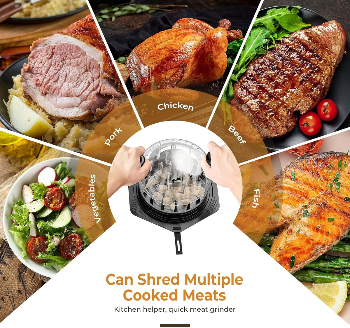 Cleangor Chicken Shredder Tool Twist Large, BPA Free Meat Shredder — product image 6