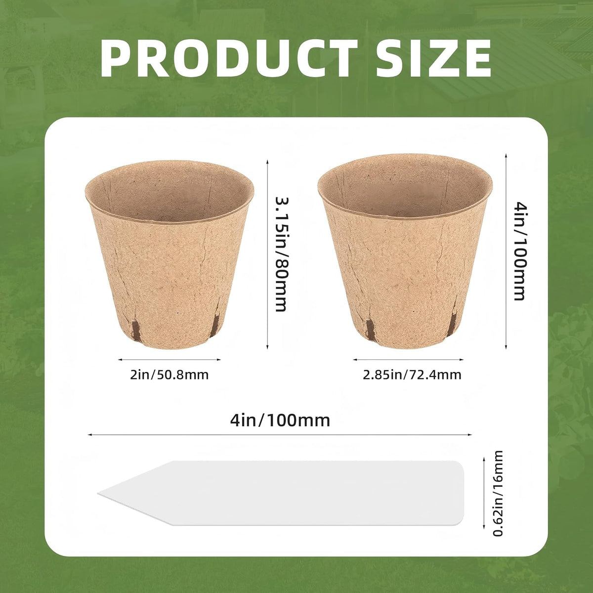 Seed Starter Pots with Labels, 70-Pack · Product photo 2
