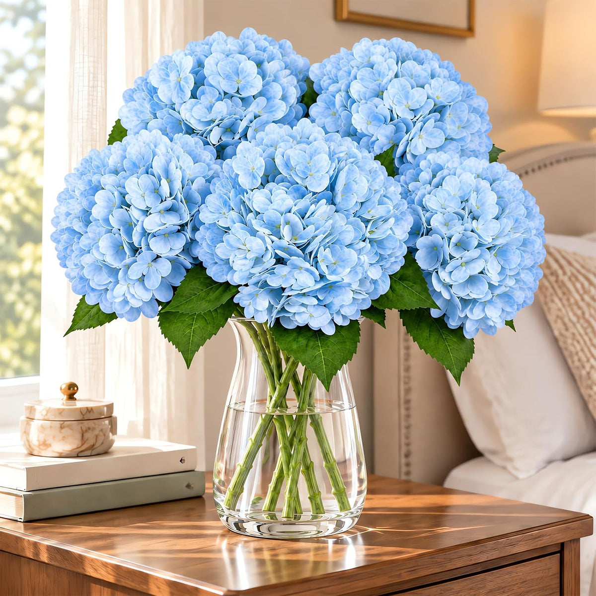 Artificial Latex Hydrangea Stems, 4-Pack · Product photo 5