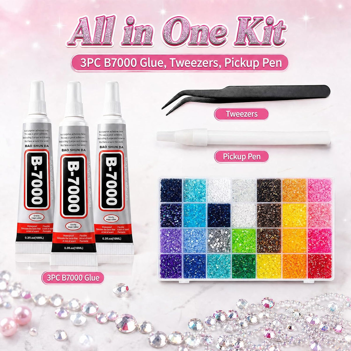 28-Color Jelly Rhinestones, 28,000-Pack · Product photo 2