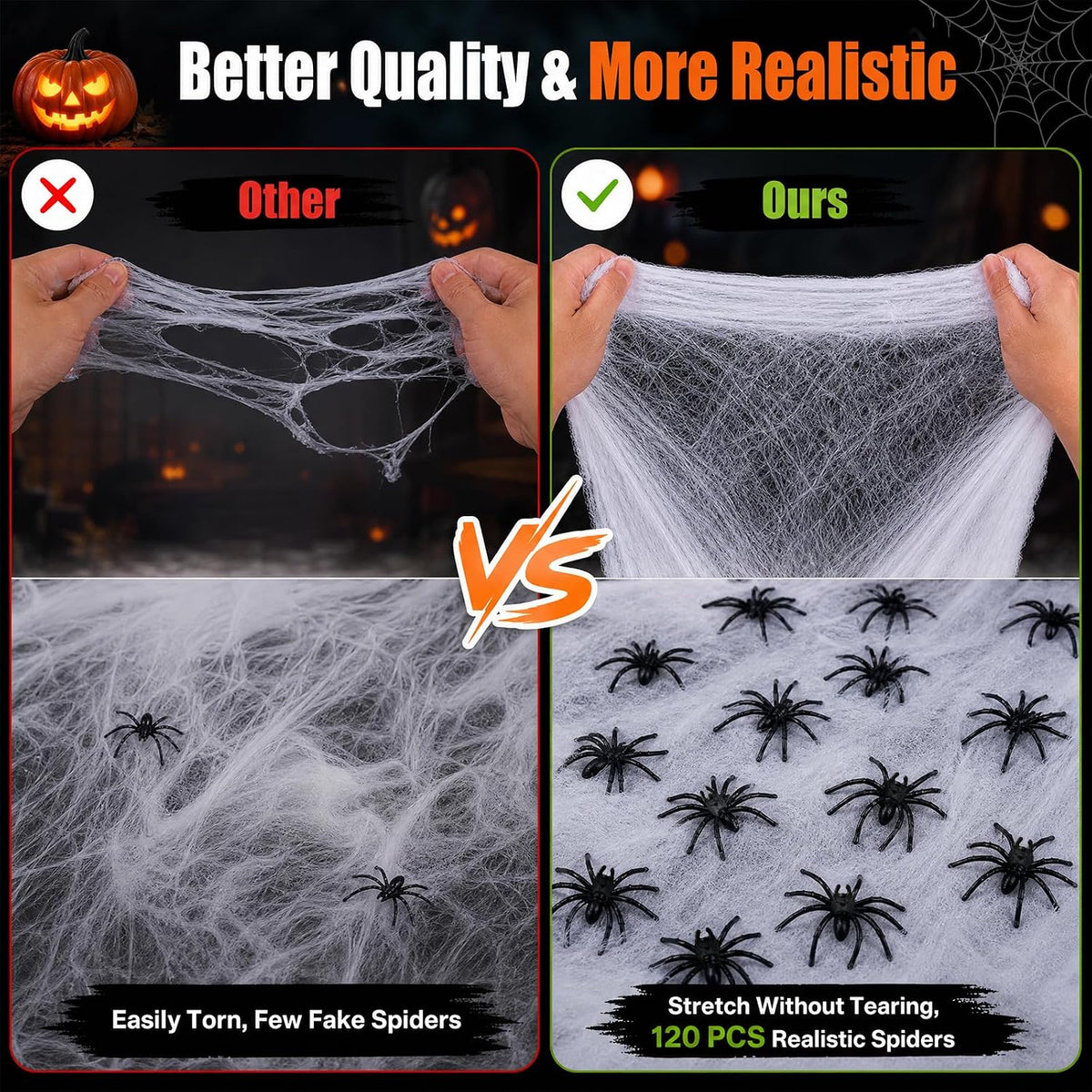 Halloween Spider Web & Spider Set · Product photo 3