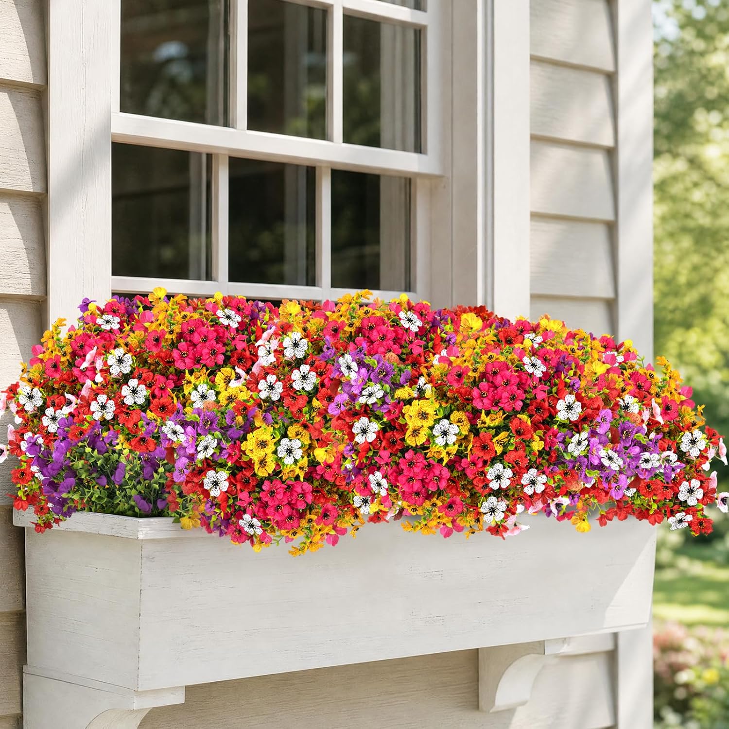 Cleangor 12 Pcs Artificial Flowers for Outdoors (6 Color) — product image 5