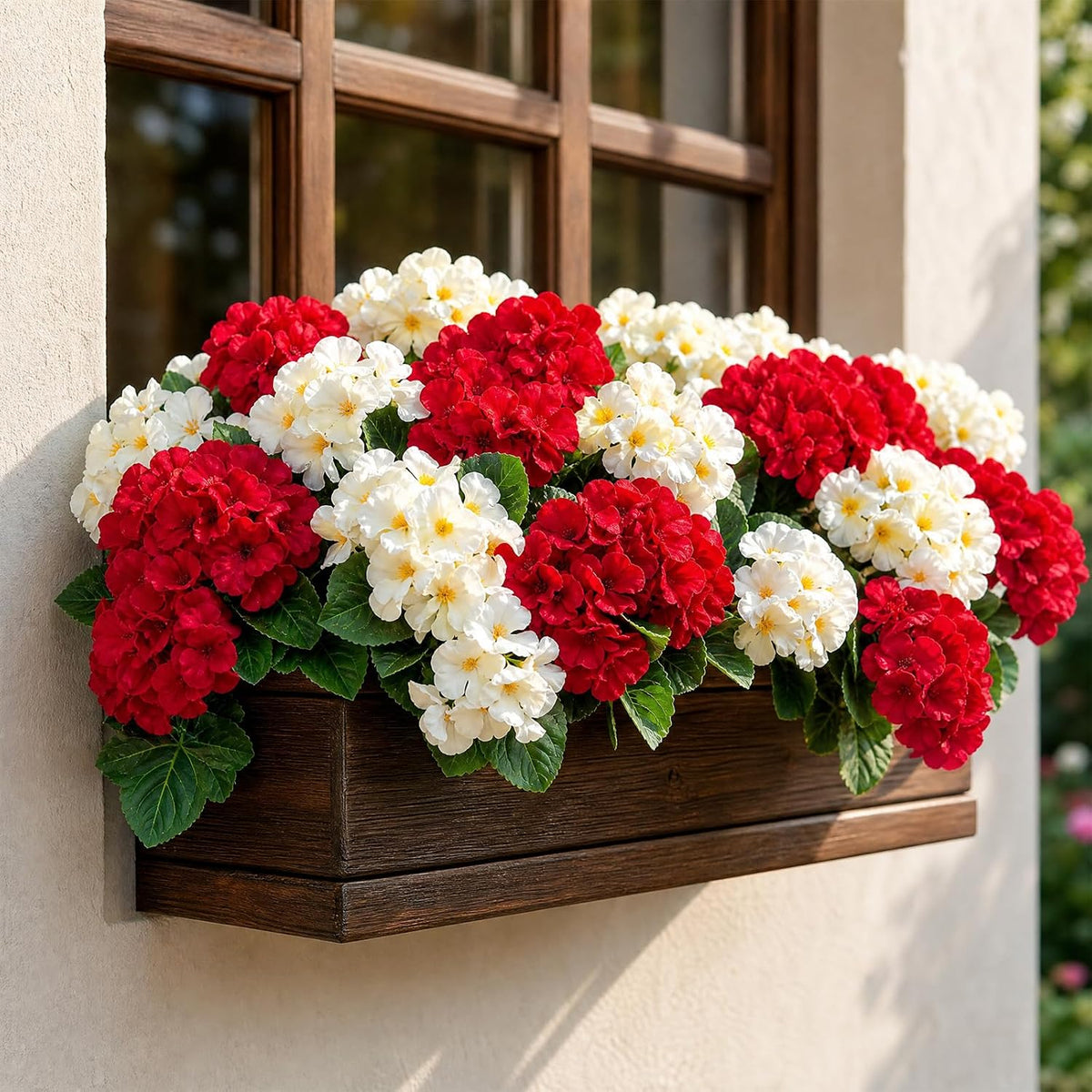 Cleangor 12 Pcs Artificial Geraniums Flowers for Outdoor (2 Color) — product image 3