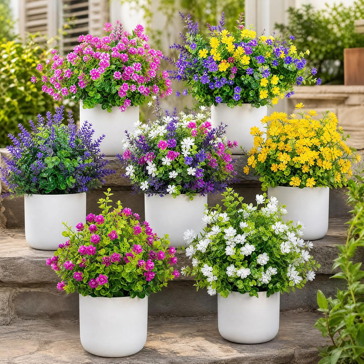 Mixed Artificial Outdoor Flowers, 14-Pack · Product photo 9