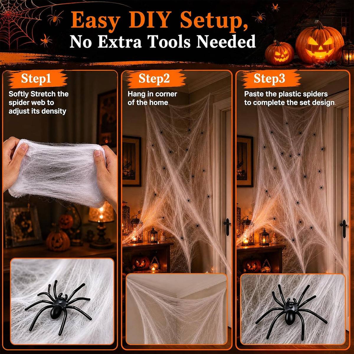 Halloween Spider Web & Spider Set · Product photo 5