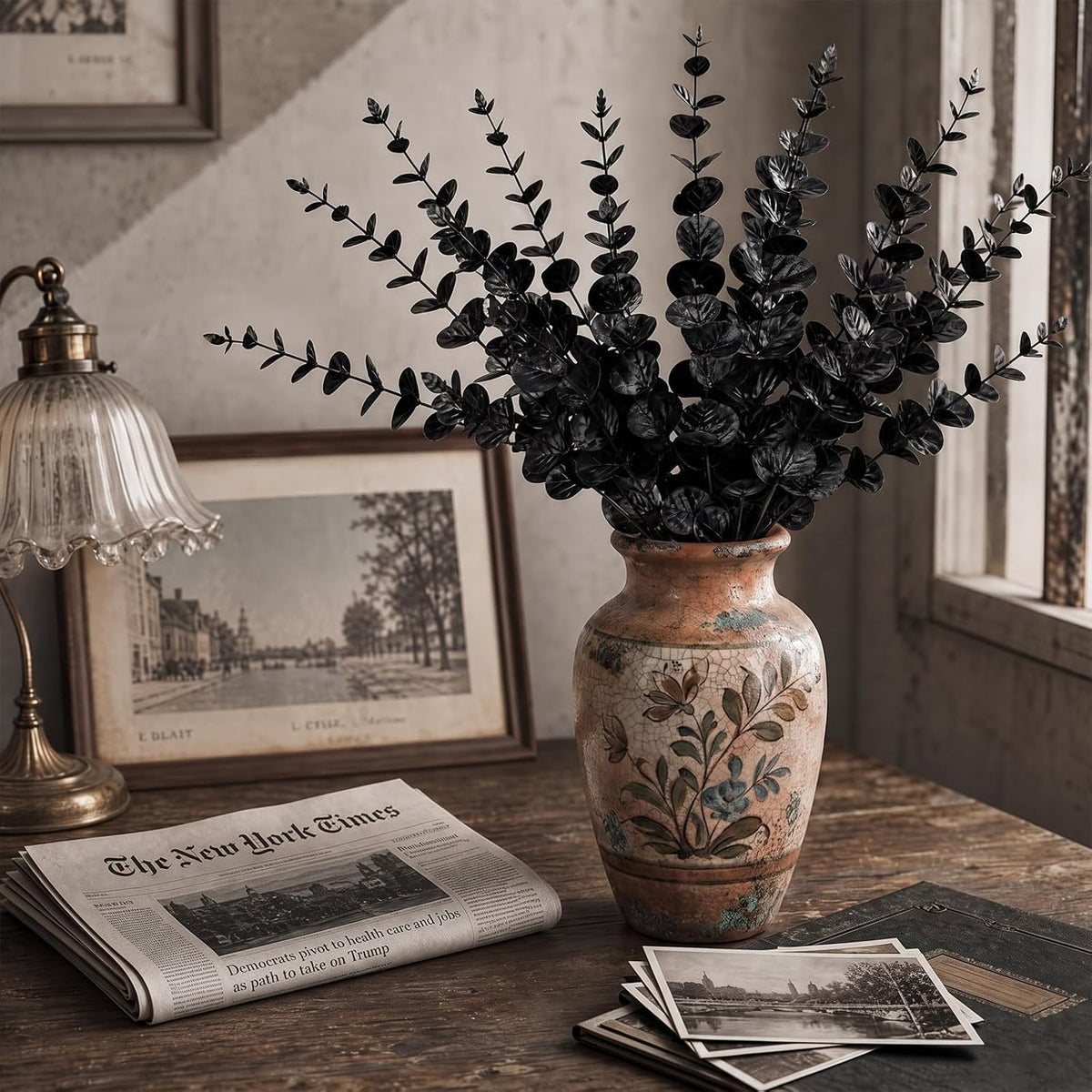 Black Artificial Eucalyptus Stems, 24-Pack · Product photo 6