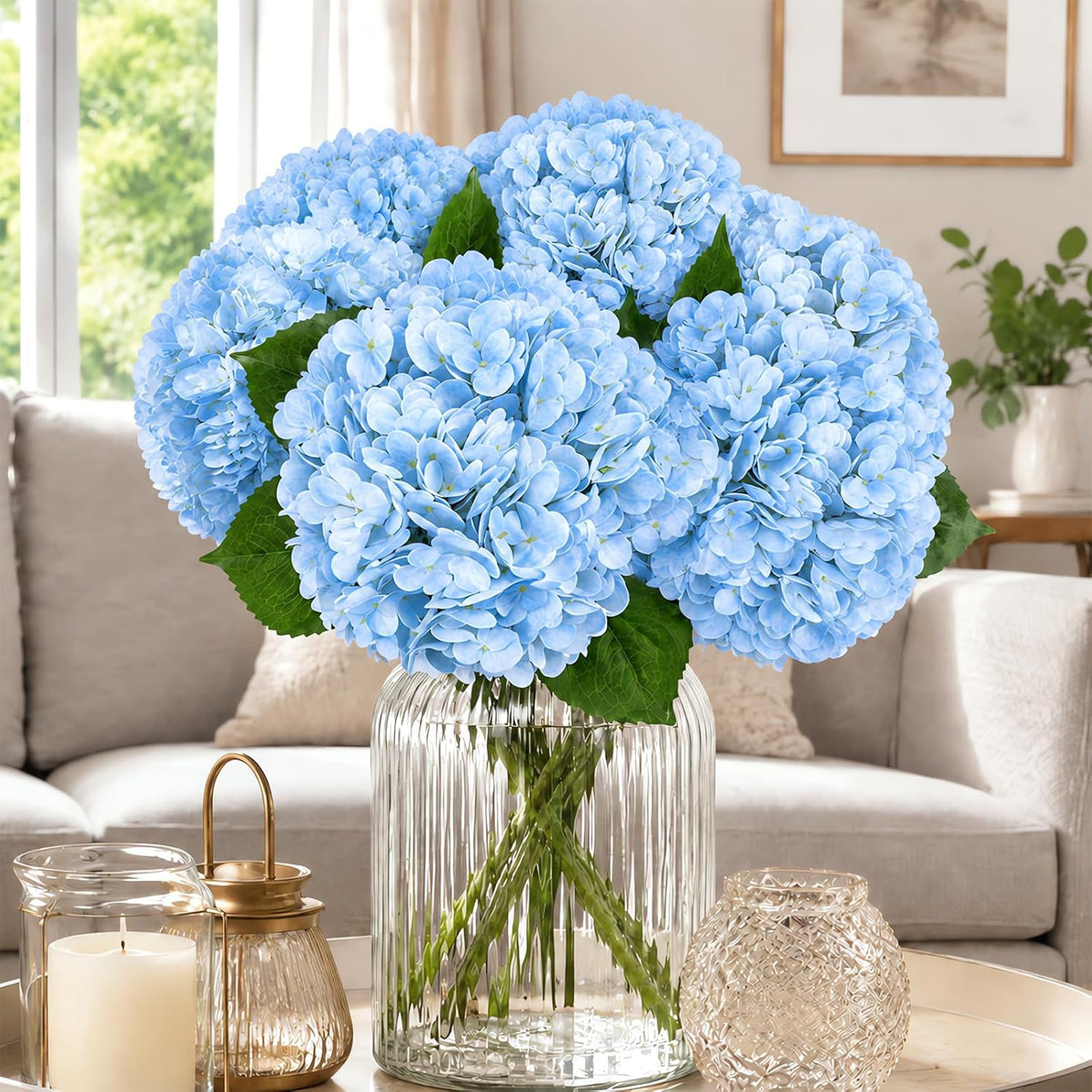 Artificial Latex Hydrangea Stems, 4-Pack · Product photo 2