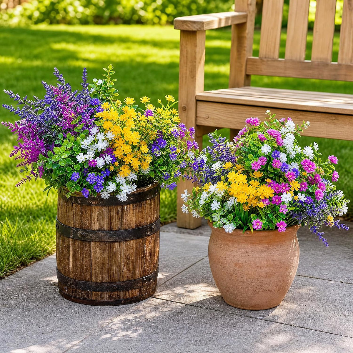 Mixed Artificial Outdoor Flowers, 14-Pack · Product photo 7