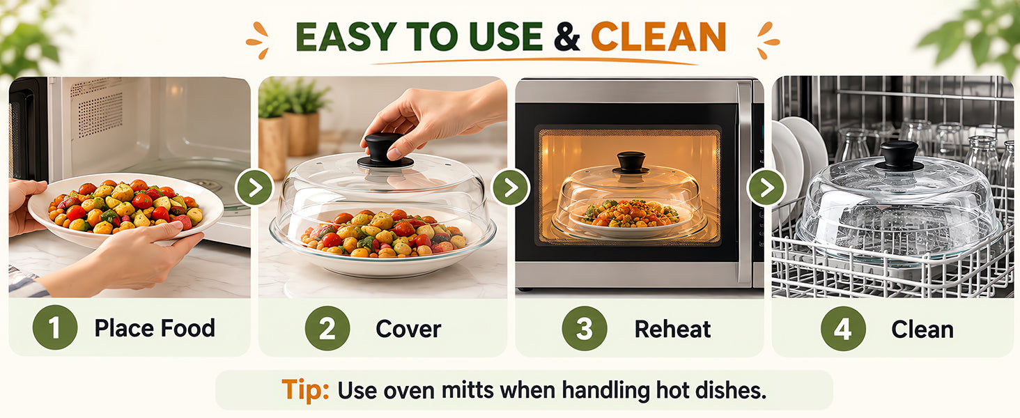 Glass Microwave Splatter Cover