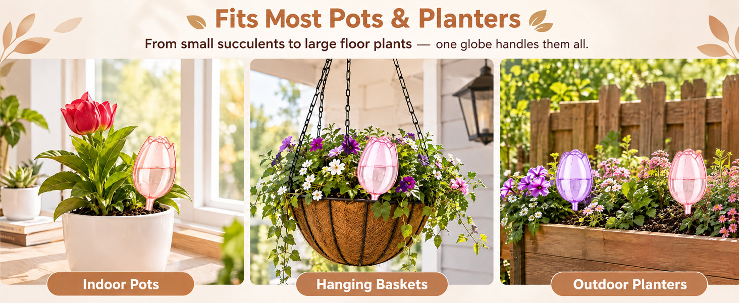 Cleangor 6 Pack Tulip Self Watering Globes - detail 7